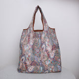 Oxford Foldable Recycle Shopping BagEco Friendly Ladies Reusable Shopping Tote Bag Floral Fruit Vegetable Grocery Pocket