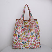 Oxford Foldable Recycle Shopping BagEco Friendly Ladies Reusable Shopping Tote Bag Floral Fruit Vegetable Grocery Pocket