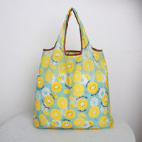 Oxford Foldable Recycle Shopping BagEco Friendly Ladies Reusable Shopping Tote Bag Floral Fruit Vegetable Grocery Pocket