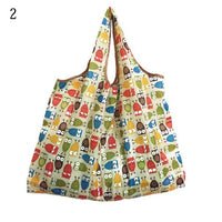 Lady Foldable Recycle Reusable Shopping Bags Portable Cartoon Floral  Printed Fruit Vegetable Tote Bag Eco Friendly Grocery Bags