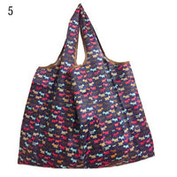 Lady Foldable Recycle Reusable Shopping Bags Portable Cartoon Floral  Printed Fruit Vegetable Tote Bag Eco Friendly Grocery Bags