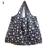 Lady Foldable Recycle Reusable Shopping Bags Portable Cartoon Floral  Printed Fruit Vegetable Tote Bag Eco Friendly Grocery Bags