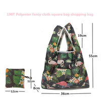 Lady Foldable Recycle Reusable Shopping Bags Portable Cartoon Floral  Printed Fruit Vegetable Tote Bag Eco Friendly Grocery Bags