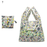Lady Foldable Recycle Reusable Shopping Bags Portable Cartoon Floral  Printed Fruit Vegetable Tote Bag Eco Friendly Grocery Bags