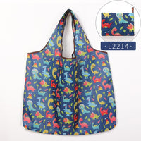 Foldable Shopping Bag Eco-friendly Folding Reusable Portable Shoulder Handbag Waterproof Polyester for Travel Grocery Bags