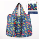 Foldable Shopping Bag Eco-friendly Folding Reusable Portable Shoulder Handbag Waterproof Polyester for Travel Grocery Bags