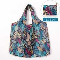 Foldable Shopping Bag Eco-friendly Folding Reusable Portable Shoulder Handbag Waterproof Polyester for Travel Grocery Bags