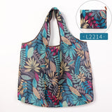 Foldable Shopping Bag Eco-friendly Folding Reusable Portable Shoulder Handbag Waterproof Polyester for Travel Grocery Bags