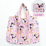 Foldable Shopping Bag Eco-friendly Folding Reusable Portable Shoulder Handbag Waterproof Polyester for Travel Grocery Bags