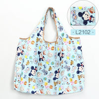 Foldable Shopping Bag Eco-friendly Folding Reusable Portable Shoulder Handbag Waterproof Polyester for Travel Grocery Bags