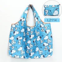 Foldable Shopping Bag Eco-friendly Folding Reusable Portable Shoulder Handbag Waterproof Polyester for Travel Grocery Bags