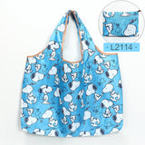 Foldable Shopping Bag Eco-friendly Folding Reusable Portable Shoulder Handbag Waterproof Polyester for Travel Grocery Bags