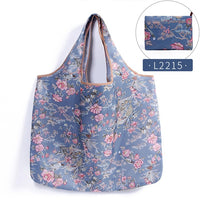 Foldable Shopping Bag Eco-friendly Folding Reusable Portable Shoulder Handbag Waterproof Polyester for Travel Grocery Bags
