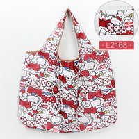 Foldable Shopping Bag Eco-friendly Folding Reusable Portable Shoulder Handbag Waterproof Polyester for Travel Grocery Bags