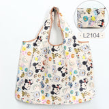 Foldable Shopping Bag Eco-friendly Folding Reusable Portable Shoulder Handbag Waterproof Polyester for Travel Grocery Bags