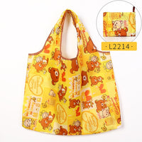 Foldable Shopping Bag Eco-friendly Folding Reusable Portable Shoulder Handbag Waterproof Polyester for Travel Grocery Bags
