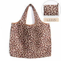 Foldable Shopping Bag Eco-friendly Folding Reusable Portable Shoulder Handbag Waterproof Polyester for Travel Grocery Bags