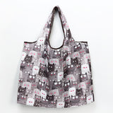 Foldable Shopping Bag Eco-friendly Folding Reusable Portable Shoulder Handbag Waterproof Polyester for Travel Grocery Bags