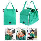1pc femmes pliable grands sacs à provisions chariot clips-à-panier épicerie fourre-tout Portable réutilisable écologique sacs sacs à main